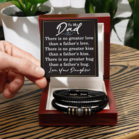 Load image into Gallery viewer, To My Dad Bracelet, Dad Christmas Gift, Inspirational Gifts for Father's Day from Son, Dad Gift from Daughter, No Greater Gift Than Father's Hug ShineOn Fulfillment
