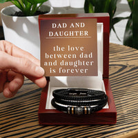 Load image into Gallery viewer, Dad Bracelet from Daughter, Dad Christmas Gift from Daughter, The Love Between Dad and Daughter is Forever, Love You Forever Bracelet for Dad, Fathers Day Gift ShineOn Fulfillment
