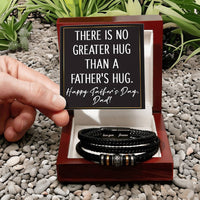 Load image into Gallery viewer, Fathers Day Gifts from Daughter Happy Fathers Day Gift There is No Greater Hug Than a Father's Hug Dad Love You Forever Bracelet ShineOn Fulfillment

