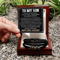 Load image into Gallery viewer, 100th Birthday Gift for Son, Happy 100th  Birthday Bracelet for Son

