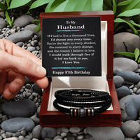 Load image into Gallery viewer, 97th Birthday Gift for Husband - Bracelet for Husband from Wife -97th Birthday Gift Ideas for Men
