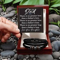 Load image into Gallery viewer, To My Dad Bracelet, Dad Christmas Gift, Inspirational Gifts for Father's Day from Son, Dad Gift from Daughter, No Greater Gift Than Father's Hug ShineOn Fulfillment
