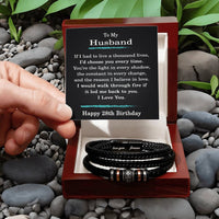 Load image into Gallery viewer, 28th Birthday Gift for Husband - Bracelet for Husband from Wife -28th Birthday Gift Ideas for Men
