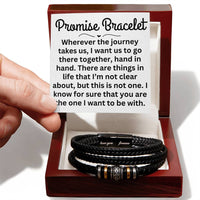 Load image into Gallery viewer, Promise Bracelet for Husband Husband Christmas Gifts from Wife Husband Valentine's Day Gifts for Him I Know For Sure That You Are the One I want to Be With Husband Love You Forever Bracelet ShineOn Fulfillment
