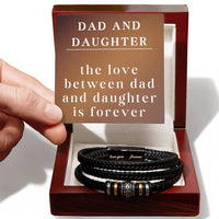 Load image into Gallery viewer, Dad Bracelet from Daughter, Dad Christmas Gift from Daughter, The Love Between Dad and Daughter is Forever, Love You Forever Bracelet for Dad, Fathers Day Gift ShineOn Fulfillment
