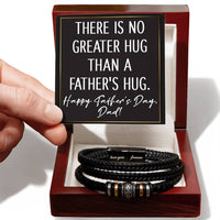 Load image into Gallery viewer, Fathers Day Gifts from Daughter Happy Fathers Day Gift There is No Greater Hug Than a Father's Hug Dad Love You Forever Bracelet ShineOn Fulfillment

