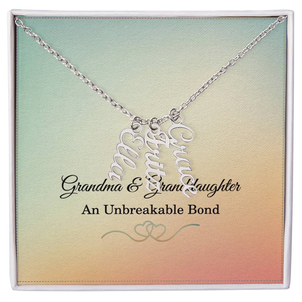 Grandma Custom Names Necklace Grandmother Necklace from Granddaughter Gifts for Grandma Christmas Gift Grandma Birthday Gift Grandma Mothers Day Gift