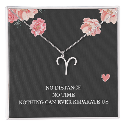 Long Distance Relationship Gifts for Her Birthday Necklace for Women Christmas Gifts for Daughter Capricorn Necklace Zodiac Necklace All Signs