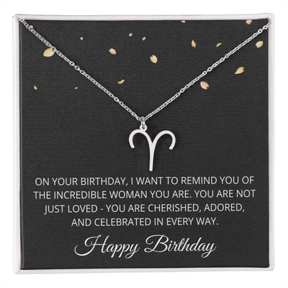Aries Necklace for Her Taurus Gifts for Women Zodiac Necklace for Birthday Gifts for Daughter Women Birthday All Zodiac Signs