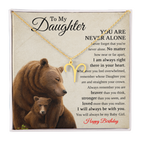 Load image into Gallery viewer, Zodiac Necklace Birthday Gift for Daughter – To My Daughter Bear Necklace
