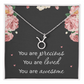 Necklace for Daughters with Message Card Christmas Gifts for Granddaughters Pisces Necklace Zodiac Necklaces All Signs