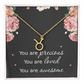 Necklace for Daughters with Message Card Christmas Gifts for Granddaughters Pisces Necklace Zodiac Necklaces All Signs