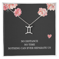Load image into Gallery viewer, Long Distance Relationship Necklace Gift for Her Birthday – Women’s Zodiac Jewelry
