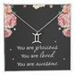 Necklace for Daughters with Message Card Christmas Gifts for Granddaughters Pisces Necklace Zodiac Necklaces All Signs
