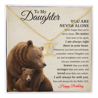Load image into Gallery viewer, Zodiac Necklace Birthday Gift for Daughter – To My Daughter Bear Necklace
