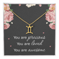 Necklace for Daughters with Message Card Christmas Gifts for Granddaughters Pisces Necklace Zodiac Necklaces All Signs