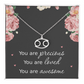 Necklace for Daughters with Message Card Christmas Gifts for Granddaughters Pisces Necklace Zodiac Necklaces All Signs