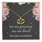 Necklace for Daughters with Message Card Christmas Gifts for Granddaughters Pisces Necklace Zodiac Necklaces All Signs