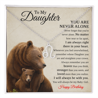 Load image into Gallery viewer, Zodiac Necklace Birthday Gift for Daughter – To My Daughter Bear Necklace

