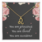 Necklace for Daughters with Message Card Christmas Gifts for Granddaughters Pisces Necklace Zodiac Necklaces All Signs