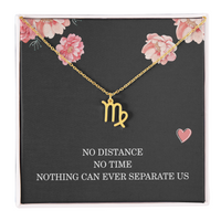 Load image into Gallery viewer, Long Distance Relationship Necklace Gift for Her Birthday – Women’s Zodiac Jewelry
