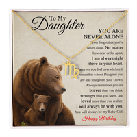 Load image into Gallery viewer, Zodiac Necklace Birthday Gift for Daughter – To My Daughter Bear Necklace
