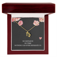 Load image into Gallery viewer, Long Distance Relationship Necklace Gift for Her Birthday – Women’s Zodiac Jewelry
