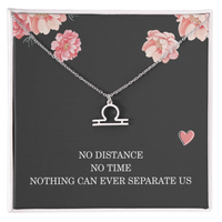 Load image into Gallery viewer, Long Distance Relationship Necklace Gift for Her Birthday – Women’s Zodiac Jewelry
