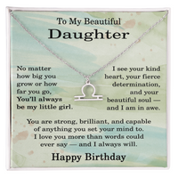 Load image into Gallery viewer, Zodiac Sign Necklace Birthday Gift for Daughter – To My Daughter Jewelry
