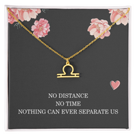 Load image into Gallery viewer, Long Distance Relationship Necklace Gift for Her Birthday – Women’s Zodiac Jewelry
