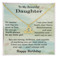 Birthday Gifts for Daughter, Zodiac Necklace for Daughter Birthday, Birthday Gifts Ideas for Daughter, To My Daughter Birthday Necklace