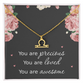 Necklace for Daughters with Message Card Christmas Gifts for Granddaughters Pisces Necklace Zodiac Necklaces All Signs