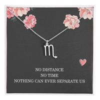 Load image into Gallery viewer, Long Distance Relationship Necklace Gift for Her Birthday – Women’s Zodiac Jewelry
