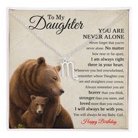 Load image into Gallery viewer, Zodiac Necklace Birthday Gift for Daughter – To My Daughter Bear Necklace
