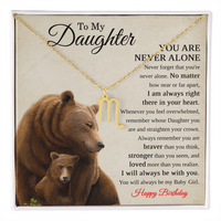 Load image into Gallery viewer, Zodiac Necklace Birthday Gift for Daughter – To My Daughter Bear Necklace
