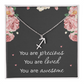 Necklace for Daughters with Message Card Christmas Gifts for Granddaughters Pisces Necklace Zodiac Necklaces All Signs