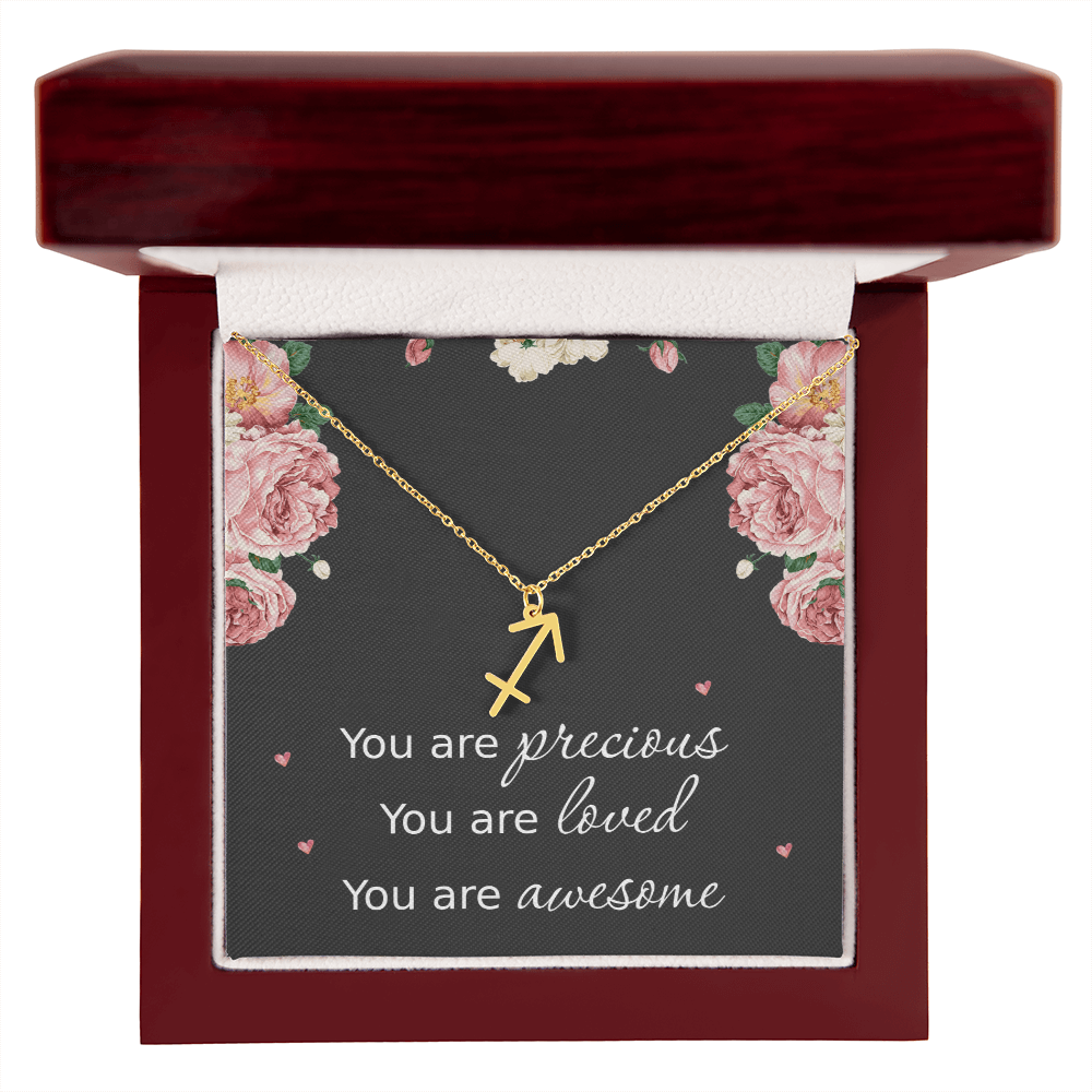 Necklace for Daughters with Message Card Christmas Gifts for Granddaughters Pisces Necklace Zodiac Necklaces All Signs