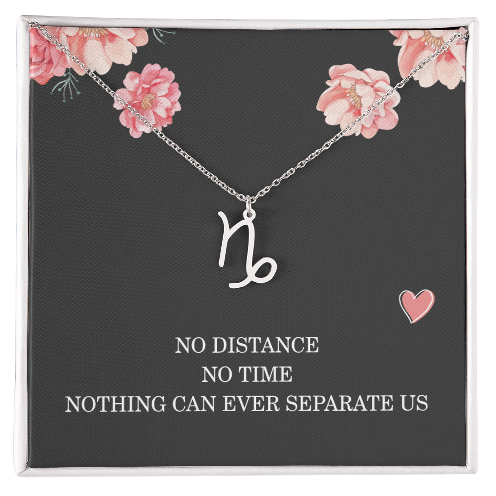 Long Distance Relationship Gifts for Her Birthday Necklace for Women Christmas Gifts for Daughter Capricorn Necklace Zodiac Necklace All Signs