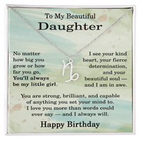 Load image into Gallery viewer, Zodiac Sign Necklace Birthday Gift for Daughter – To My Daughter Jewelry
