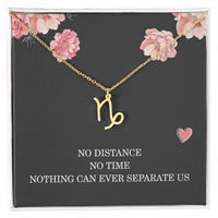 Load image into Gallery viewer, Long Distance Relationship Necklace Gift for Her Birthday – Women’s Zodiac Jewelry
