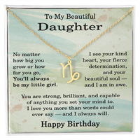Load image into Gallery viewer, Zodiac Sign Necklace Birthday Gift for Daughter – To My Daughter Jewelry
