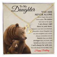 Load image into Gallery viewer, Zodiac Necklace Birthday Gift for Daughter – To My Daughter Bear Necklace
