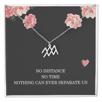 Load image into Gallery viewer, Long Distance Relationship Necklace Gift for Her Birthday – Women’s Zodiac Jewelry
