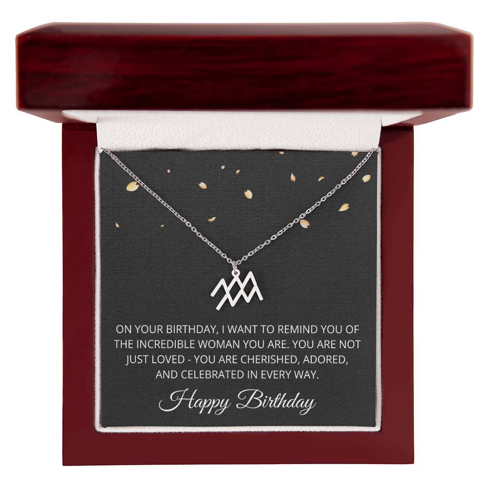 Birthday Gifts for Women with Zodiac Signs - Horoscope Necklace for Her