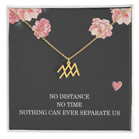 Load image into Gallery viewer, Long Distance Relationship Necklace Gift for Her Birthday – Women’s Zodiac Jewelry

