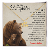 Load image into Gallery viewer, Zodiac Necklace Birthday Gift for Daughter – To My Daughter Bear Necklace
