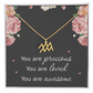 Necklace for Daughters with Message Card Christmas Gifts for Granddaughters Pisces Necklace Zodiac Necklaces All Signs