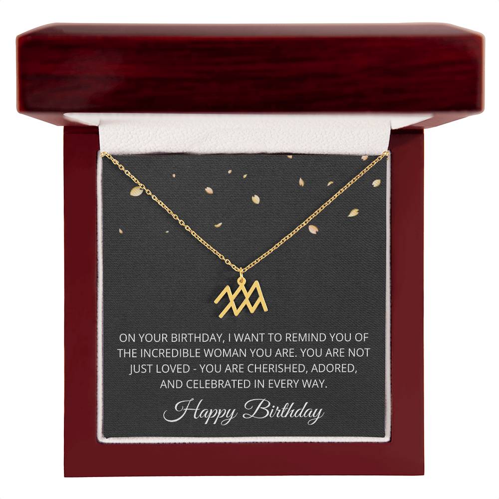 Birthday Gifts for Women with Zodiac Signs - Horoscope Necklace for Her