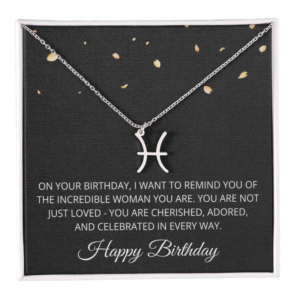Birthday Gifts for Women with Zodiac Signs - Horoscope Necklace for Her