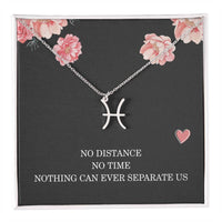 Load image into Gallery viewer, Long Distance Relationship Necklace Gift for Her Birthday – Women’s Zodiac Jewelry
